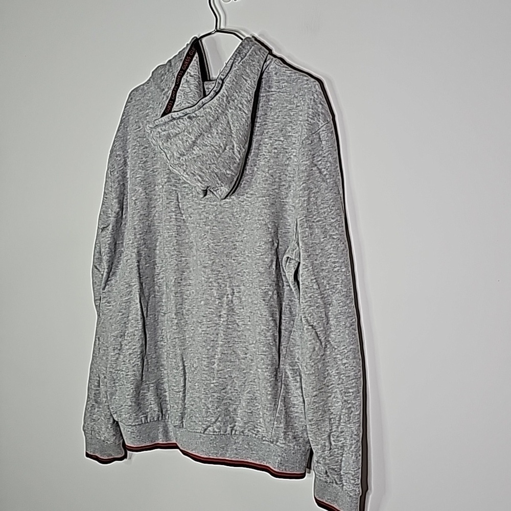 Guess large gray and red zip up hoodie - Picture 3 of 6